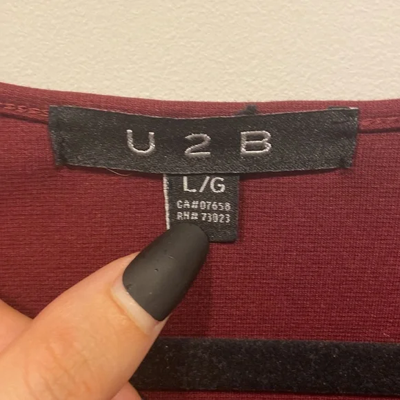 Red peplum top - Picture 2 of 3